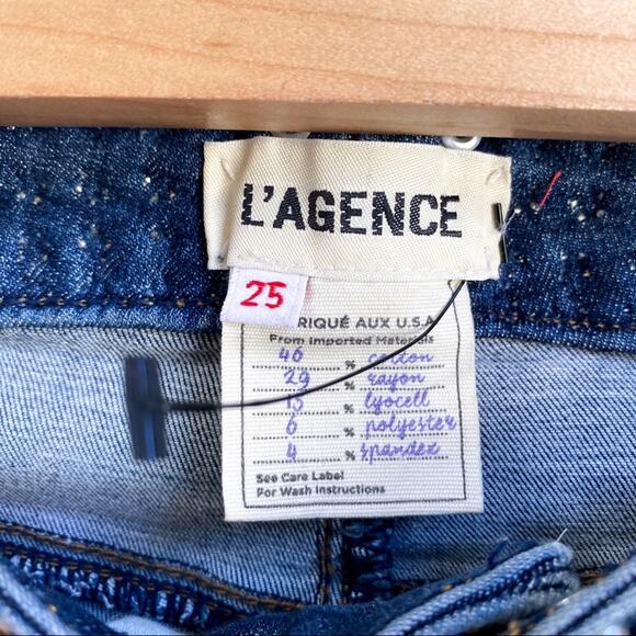 L’AGENCE Margot Studded High Rise Skinny Jeans - Picture 6 of 9